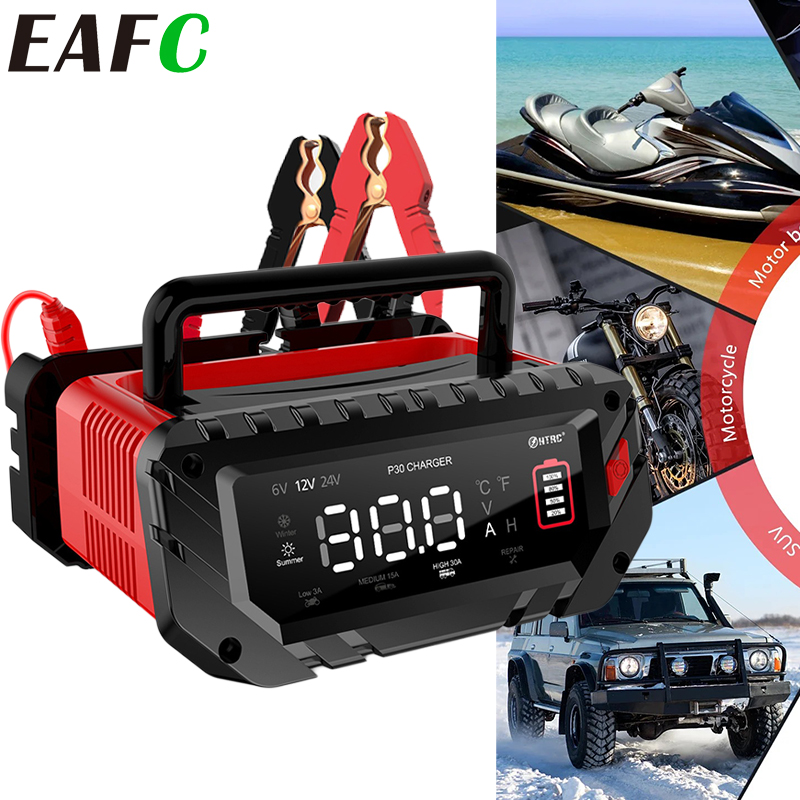 Lifepo4 Battery Charger Smart Automatic - EAFC 30A Vollautomatisches intelligentes Autobatterieladegerät 12V/24V