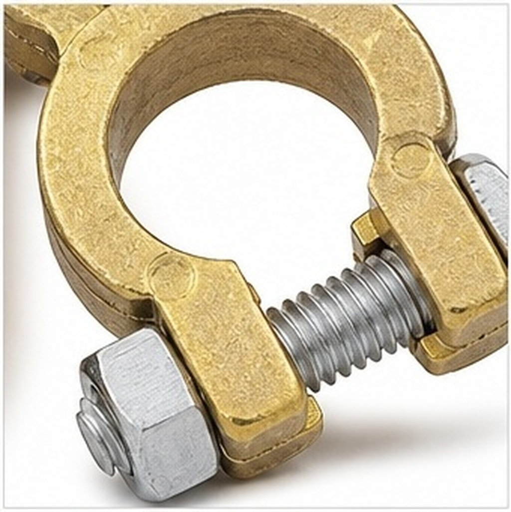 Battery Terminal Clamps Quick Release Brass - 1 Paar Messing-Batterieanschlussklemmen, robust, mit Schnellverschluss,