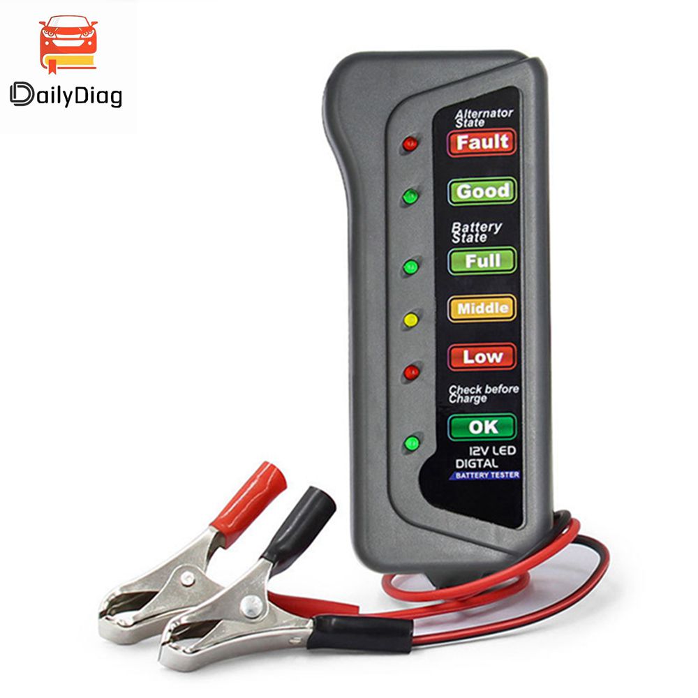 Alternator Tester Digital Diagnostic Tool - 12V Auto Auto Batterie Tester LCD