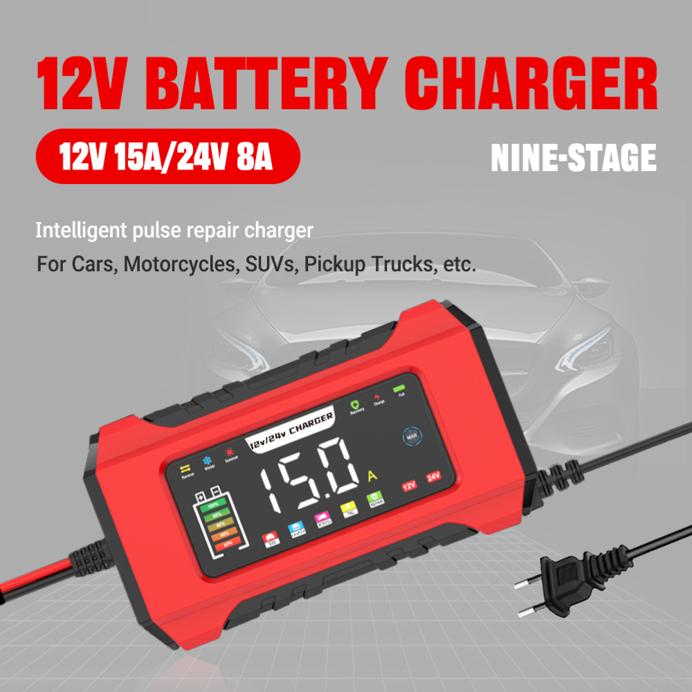Lifepo4 Battery Charger Smart Automatic - Pro 12V Smart Batterieladegerät mit Farb-LCD-Display