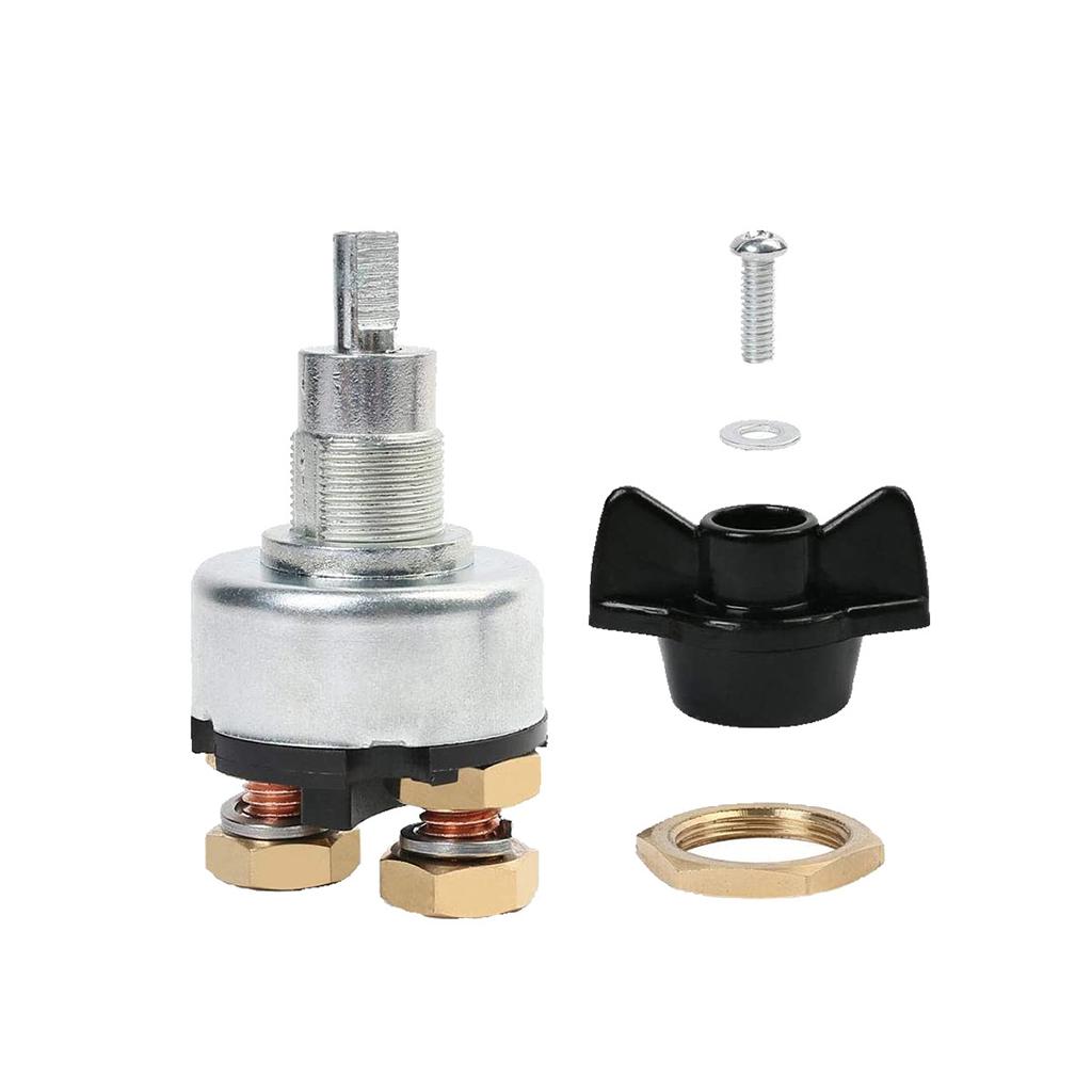 Battery Disconnect Switch Master Cut Off - 12-24V Hauptbatterie-Trennschalter, Aluminium-Batterie-Ausschalter, 2-Wege-Entladungs-Isolator für Auto,