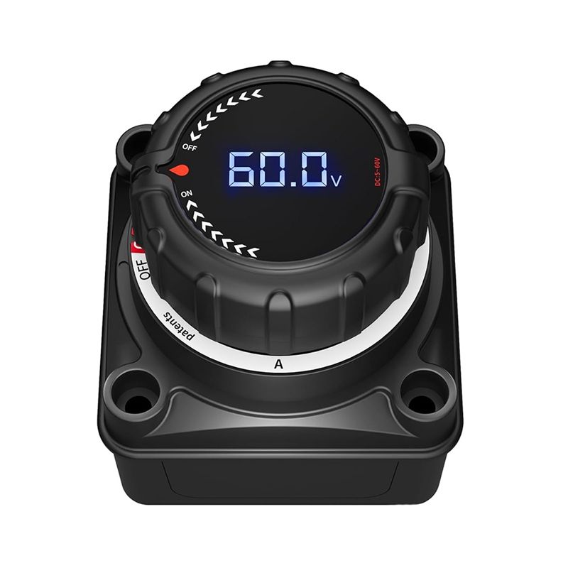 Battery Disconnect Switch Master Cut Off - AB98-Upgrade Batterietrennschalter mit Voltmeter, Hauptschalter zum