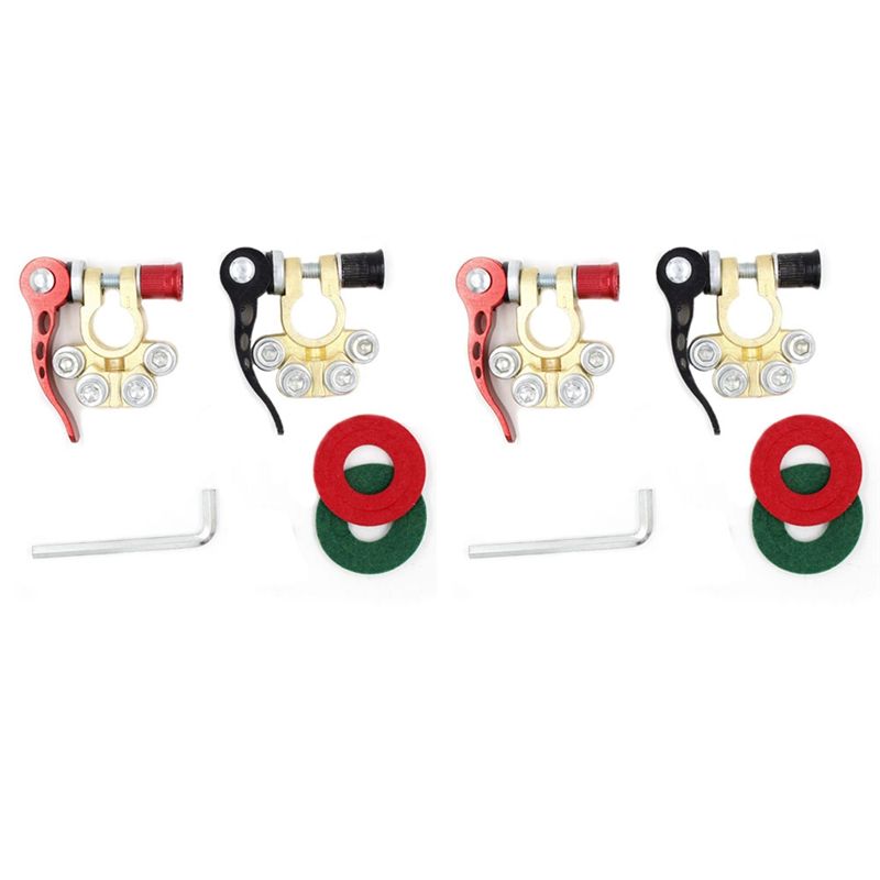 Battery Terminal Clamps Quick Release Brass - 2 x 12 V 24 V