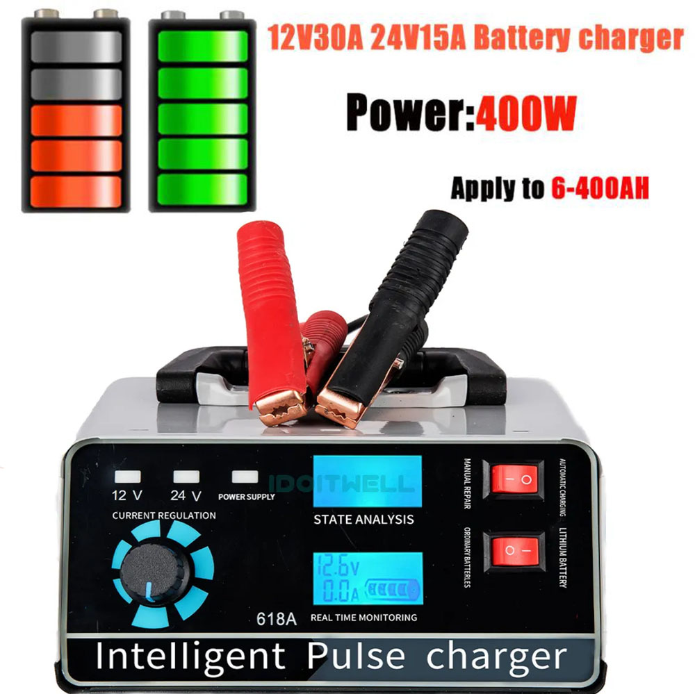 Lead Acid Battery Pulse Repair Desulfator - Intelligentes Desulfator-Ladegerät 12V 30A 24V 15A
