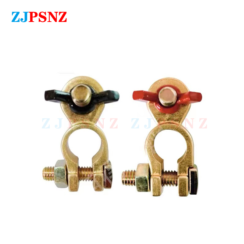 Battery Terminal Clamps Quick Release Brass - Autobatterie-Anschlussklemmen Positiv Negativ Schnellverschluss-Batterieklemmen Messing-Kupfer-Anschlussklemmen Verstellbar
