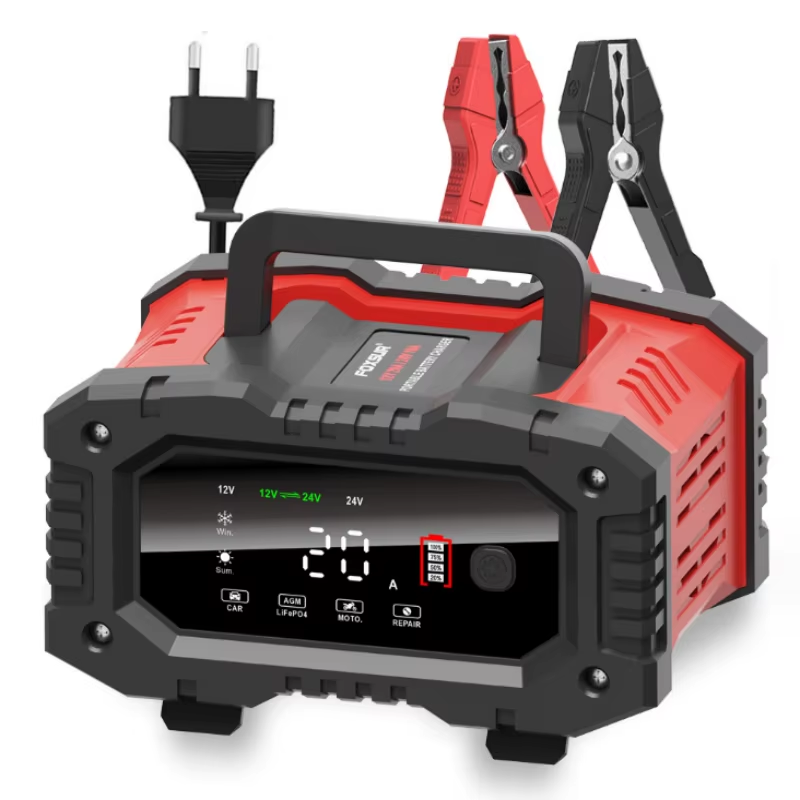Lifepo4 Battery Charger Smart Automatic - 12V24V20A Auto- und Motorrad-Batterieladegerät Intelligentes Batterieladegerät