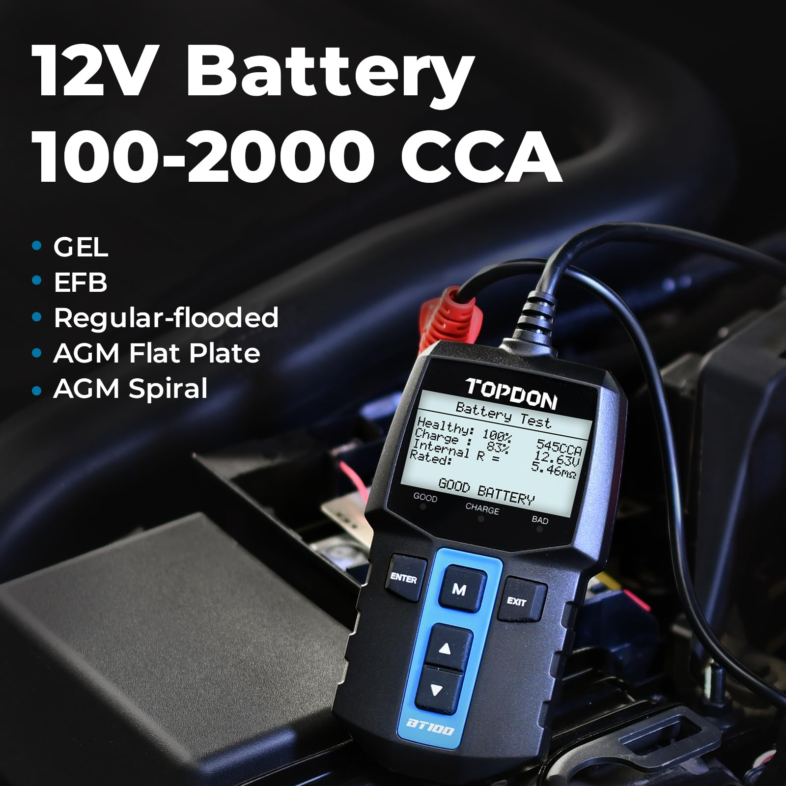 TOPDON BT100 12V Digitaler Bat – Car Battery Load Tester Digital Cranking Bewertung und Preis
