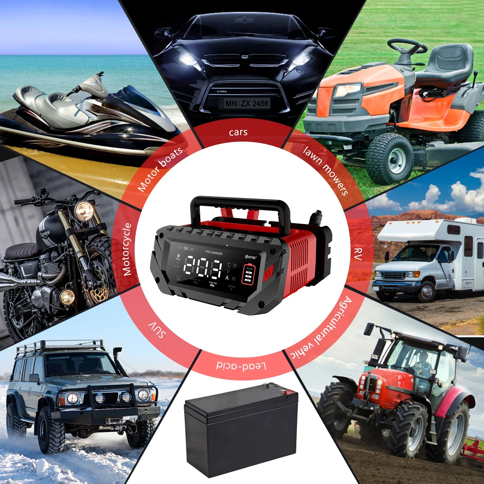 EAFC 30A Vollautomatisches int – Lifepo4 Battery Charger Smart Automatic Bewertung und Preis