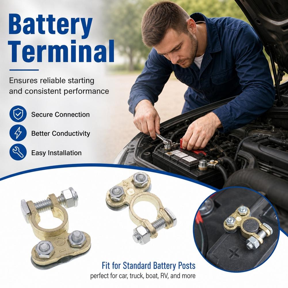 1 Paar Batterieanschlussklemme – Battery Terminal Clamps Quick Release Brass Bewertung und Preis