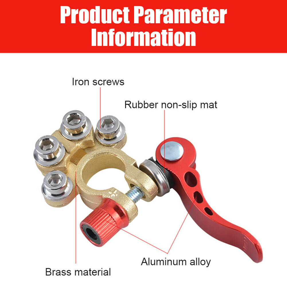 12V Plus- & Minuskabelklemme S – Battery Terminal Clamps Quick Release Brass Bewertung und Preis