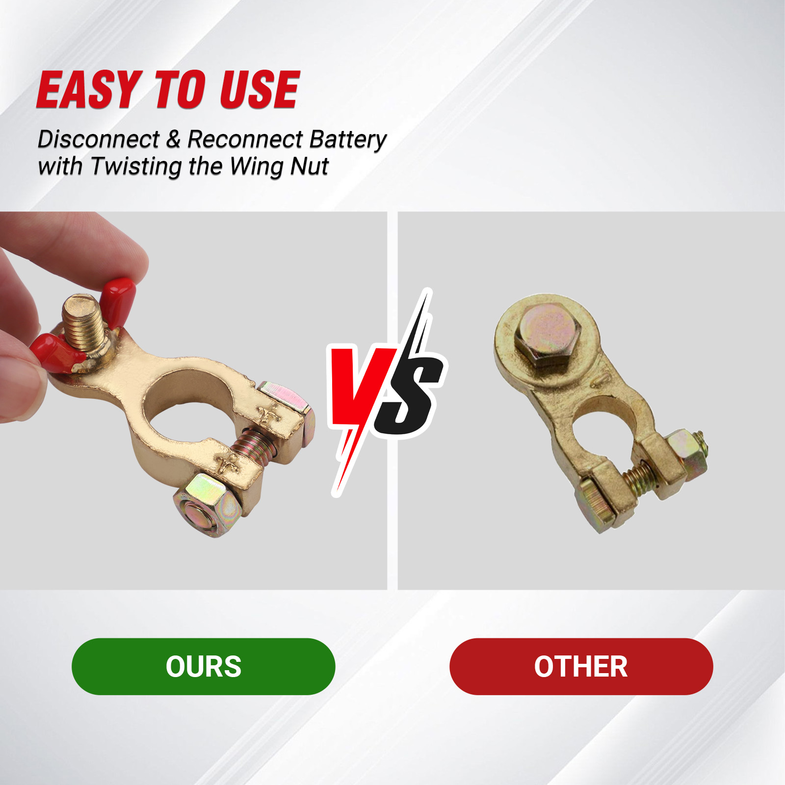 CNSPEED Batterieklemmen für Au – Battery Terminal Clamps Quick Release Brass Bewertung und Preis