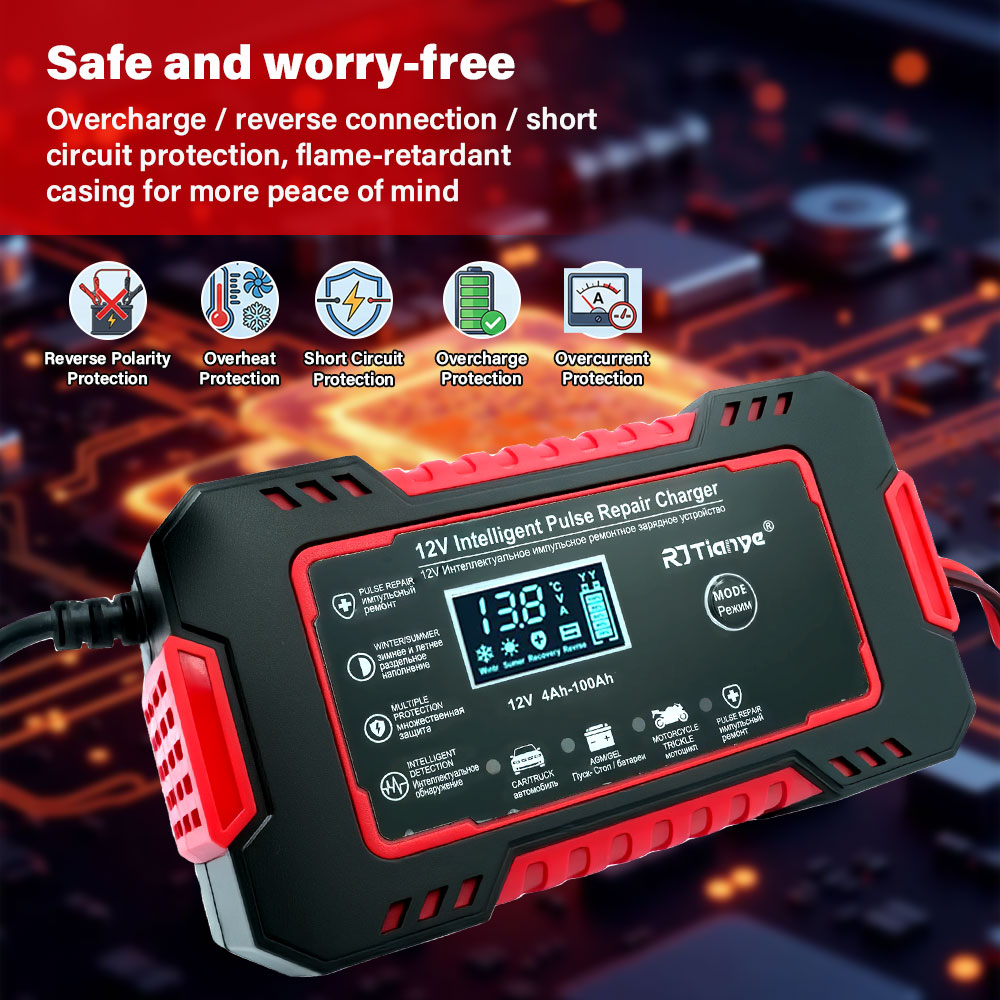 20A/10A Auto- und Motorrad-Bat – Smart Car Battery Charger 12V 24V 20A Bewertung und Preis