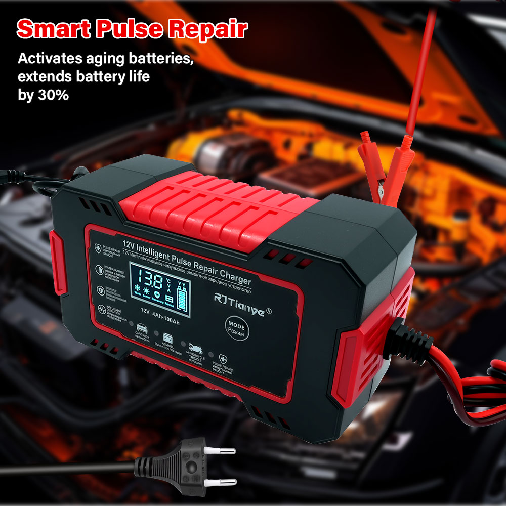 20A/10A Auto- und Motorrad-Bat – Smart Car Battery Charger 12V 24V 20A Bewertung und Preis