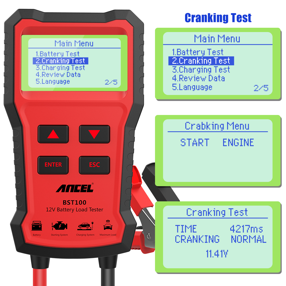 HOT ANCEL BST100 Autobatteriet – Car Battery Load Tester Digital Cranking Bewertung und Preis