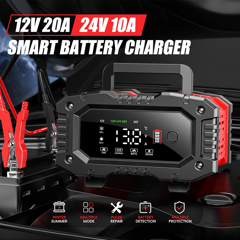 FOXSUR 12V/20A 24V/10A Intelli – Smart Car Battery Charger 12V 24V 20A Bewertung und Preis
