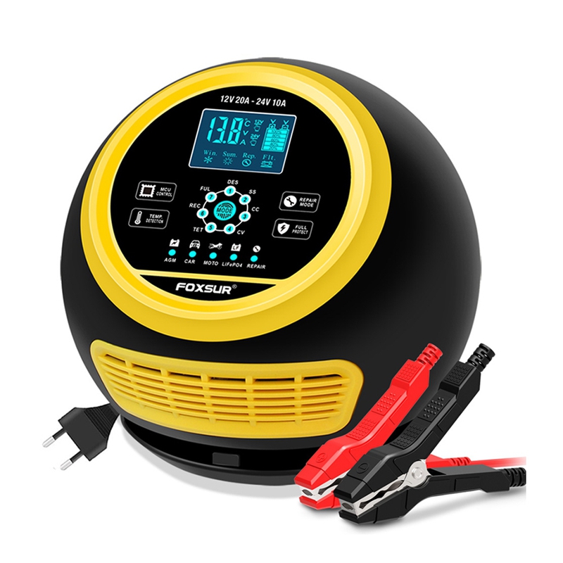 Supersale FOXSUR 20A/12V 10A/2 – Smart Car Battery Charger 12V 24V 20A Bewertung und Preis