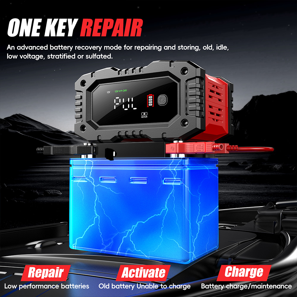 FOXSUR 20A/10A Auto- und Motor – Smart Car Battery Charger 12V 24V 20A Bewertung und Preis