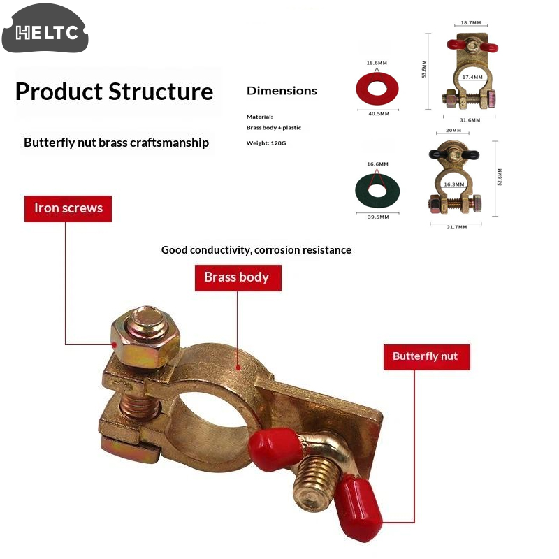 1 Satz Klemmenverbinder aus ma – Battery Terminal Clamps Quick Release Brass Bewertung und Preis