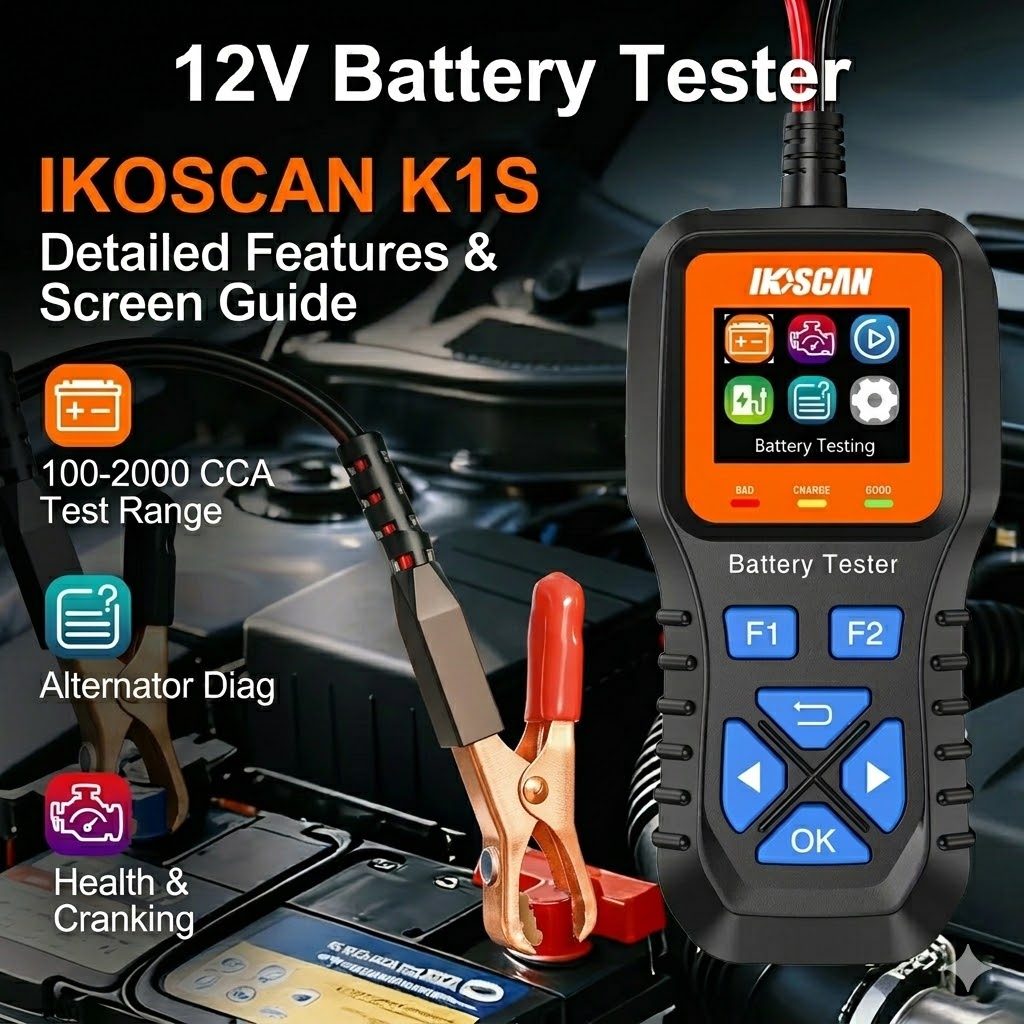 IKOSCAN K1S 12V Autobatteriete – Alternator Tester Digital Diagnostic Tool Bewertung und Preis