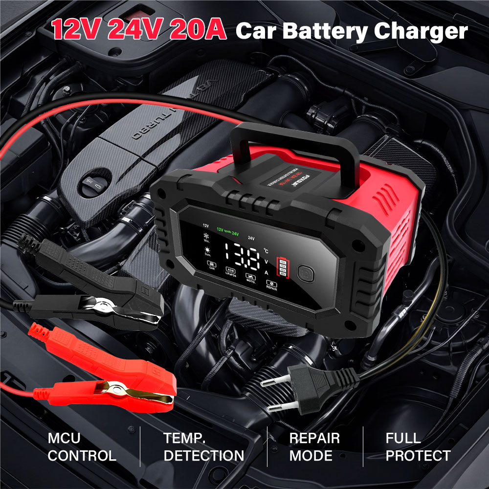 20A/10A Auto- und Motorrad-Bat – Smart Car Battery Charger 12V 24V 20A Bewertung und Preis