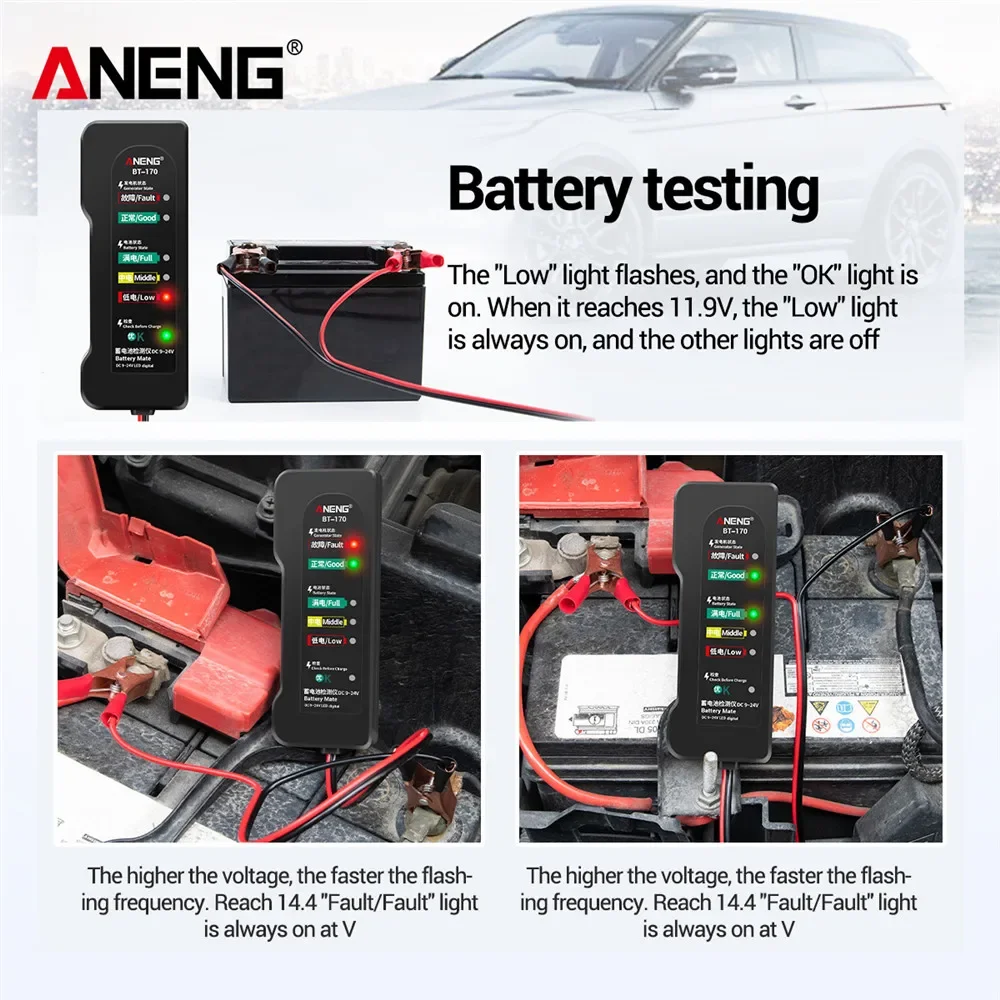 ANENG BT-170 12V Auto- und Mot – Alternator Tester Digital Diagnostic Tool Bewertung und Preis