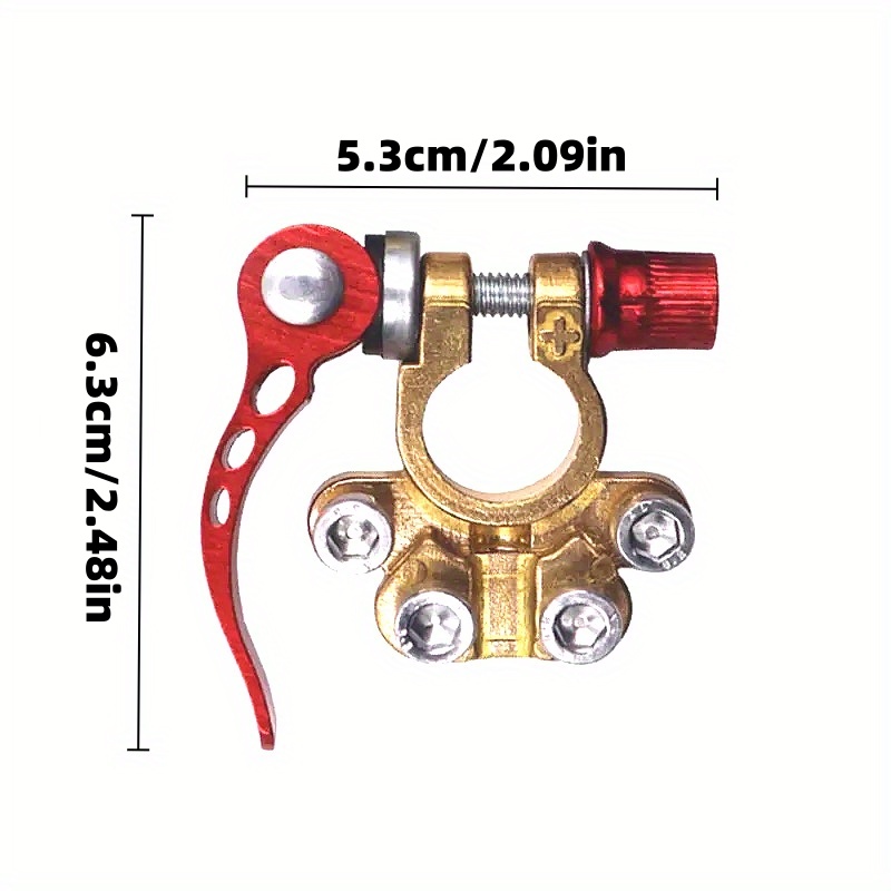 1 Satz Positiv- und Negativ-Au – Battery Terminal Clamps Quick Release Brass Bewertung und Preis