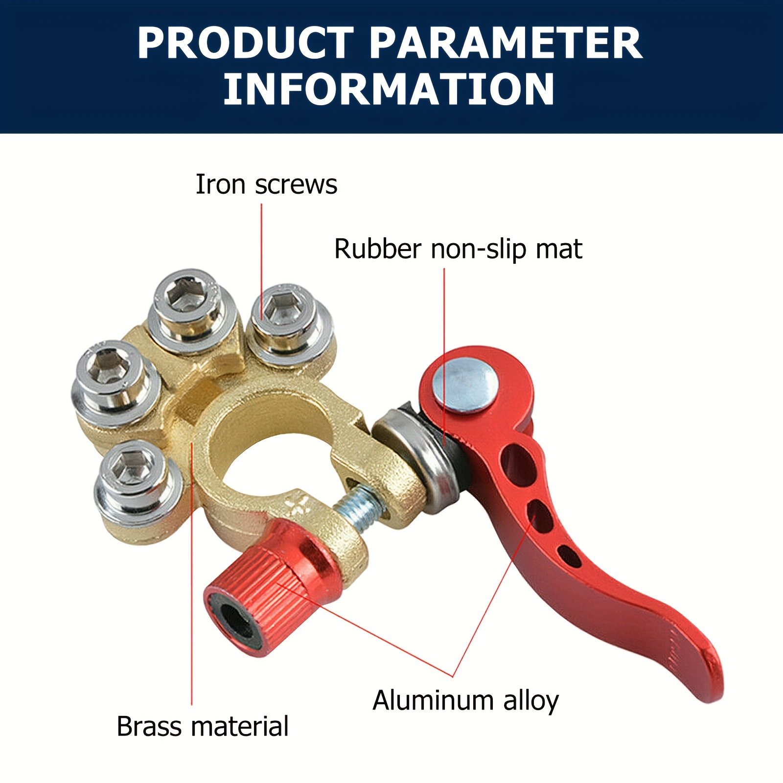 1 Satz Positiv- und Negativ-Au – Battery Terminal Clamps Quick Release Brass Bewertung und Preis